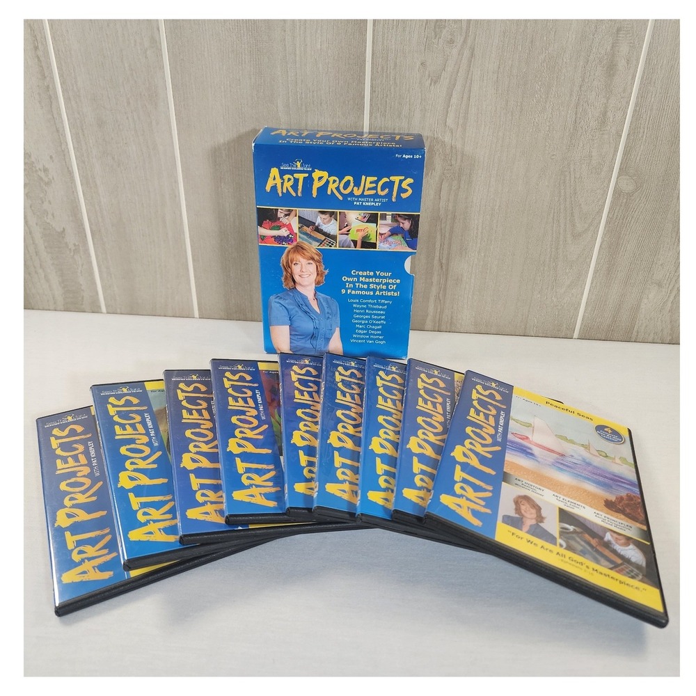 See The Light Art Projects 9 DVD Box Set Pat Knepley Kids Art Lessons Homeschool